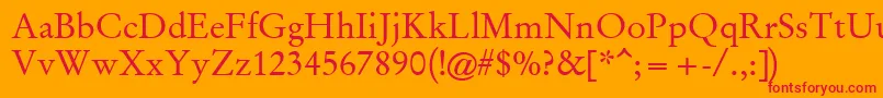 Garyowen Font – Red Fonts on Orange Background