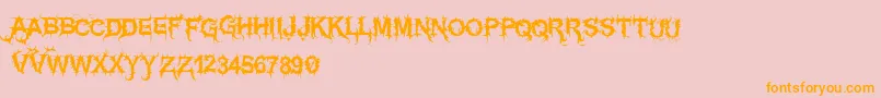 Vtksespinhuda Font – Orange Fonts on Pink Background