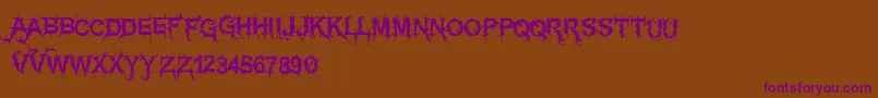 Шрифт Vtksespinhuda – фиолетовые шрифты на коричневом фоне