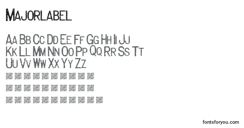 Majorlabel Font – alphabet, numbers, special characters