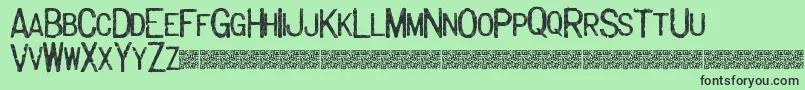 Weitere Informationen zur Majorlabel-Schriftart Majorlabel-Schriftart – Schwarze Schriften auf grünem Hintergrund