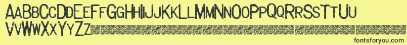 Majorlabel Font – Black Fonts on Yellow Background