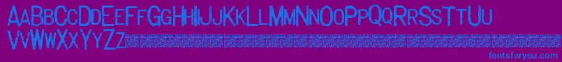 Majorlabel Font – Blue Fonts on Purple Background