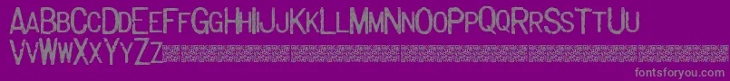 Majorlabel-Schriftart – Graue Schriften auf violettem Hintergrund