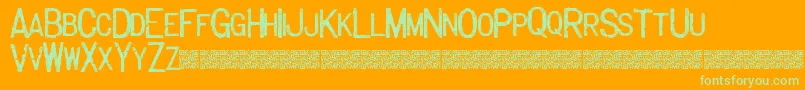 Majorlabel Font – Green Fonts on Orange Background