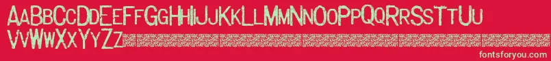 Majorlabel Font – Green Fonts on Red Background