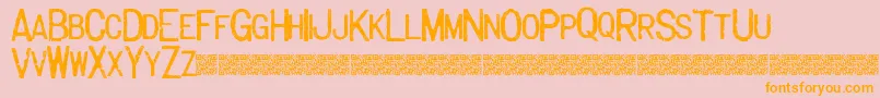 Police Majorlabel – polices orange sur fond rose
