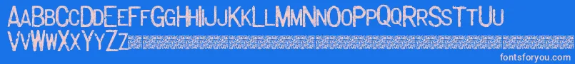 Weitere Informationen zur Majorlabel-Schriftart Majorlabel-Schriftart – Rosa Schriften auf blauem Hintergrund