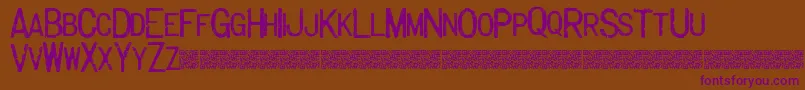 Majorlabel Font – Purple Fonts on Brown Background