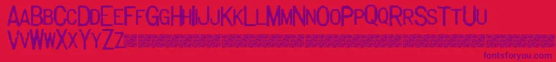 フォントMajorlabel – 赤い背景に紫のフォント