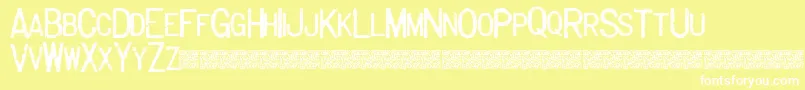 Majorlabel Font – White Fonts on Yellow Background