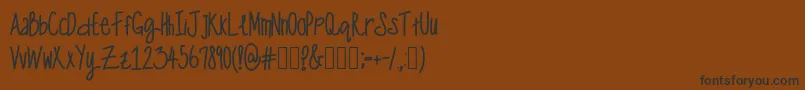 OneManWolfPack Font – Black Fonts on Brown Background