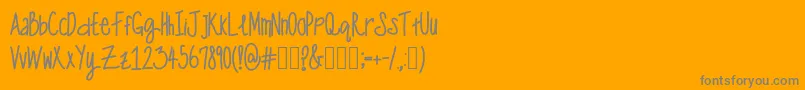 OneManWolfPack Font – Gray Fonts on Orange Background