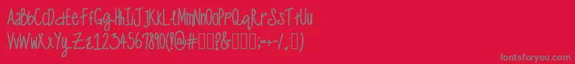 OneManWolfPack Font – Gray Fonts on Red Background