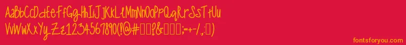 Шрифт OneManWolfPack – оранжевые шрифты на красном фоне