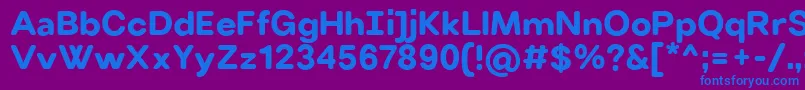 VillerayroundedBold Font – Blue Fonts on Purple Background