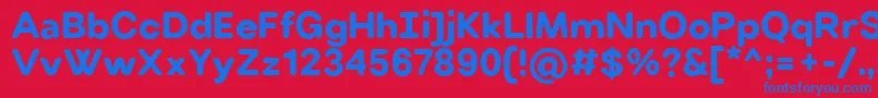 VillerayroundedBold-fontti – siniset fontit punaisella taustalla