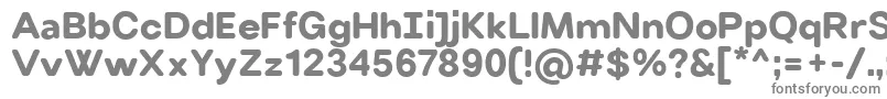 VillerayroundedBold-fontti – harmaat kirjasimet valkoisella taustalla