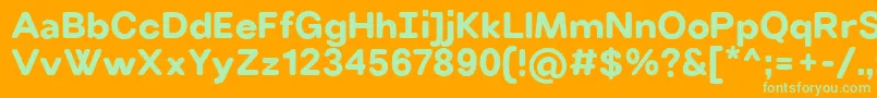 VillerayroundedBold Font – Green Fonts on Orange Background