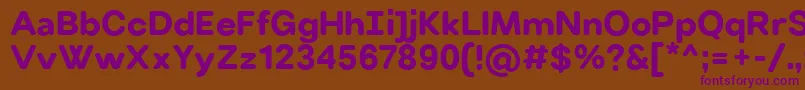 VillerayroundedBold Font – Purple Fonts on Brown Background