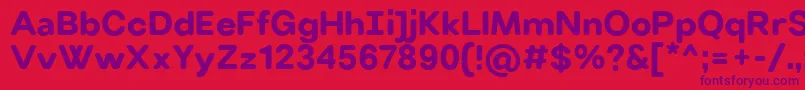 Шрифт VillerayroundedBold – фиолетовые шрифты на красном фоне