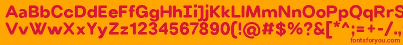 Шрифт VillerayroundedBold – красные шрифты на оранжевом фоне