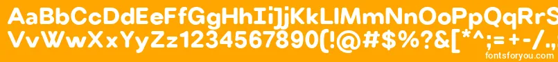 フォントVillerayroundedBold – オレンジの背景に白い文字