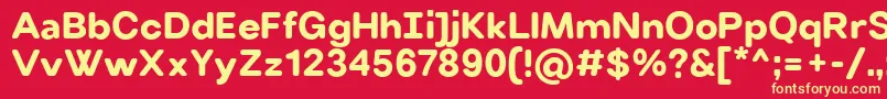 VillerayroundedBold Font – Yellow Fonts on Red Background