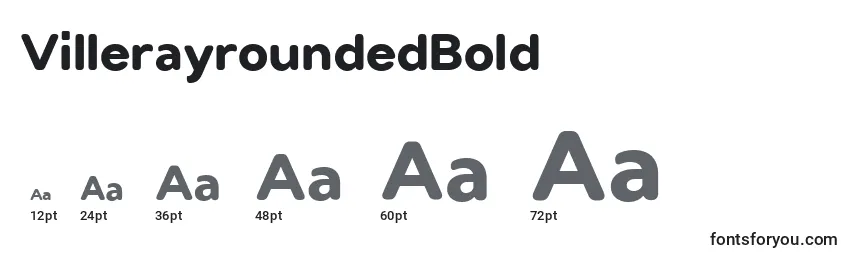 VillerayroundedBold Font Sizes