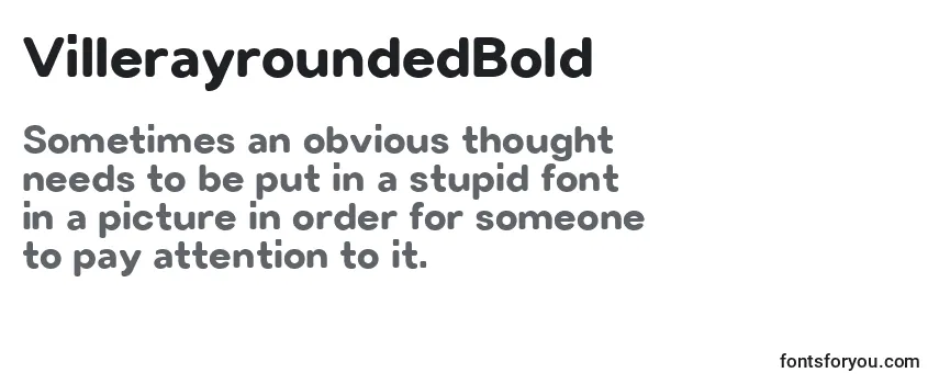 VillerayroundedBold Font