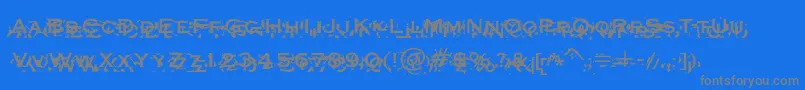 Xxon Font – Gray Fonts on Blue Background
