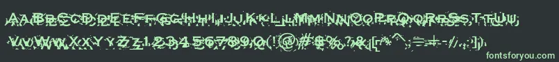 Xxon Font – Green Fonts on Black Background