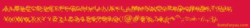Xxon Font – Orange Fonts on Red Background