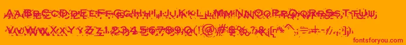 Xxon Font – Red Fonts on Orange Background