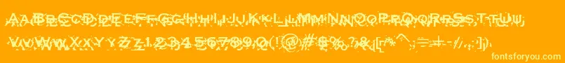 Xxon Font – Yellow Fonts on Orange Background