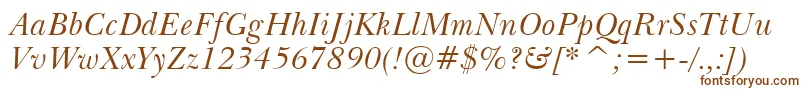 ImperialItalic Font – Brown Fonts on White Background