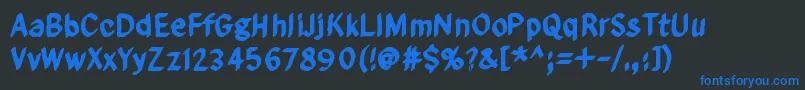 FromHereToEternityToo Font – Blue Fonts on Black Background