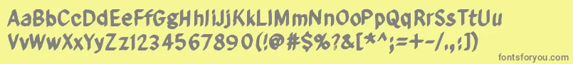 FromHereToEternityToo-Schriftart – Graue Schriften auf gelbem Hintergrund