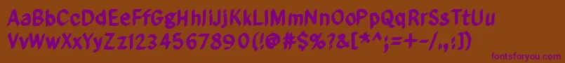 FromHereToEternityToo Font – Purple Fonts on Brown Background