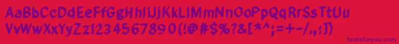 FromHereToEternityToo Font – Purple Fonts on Red Background