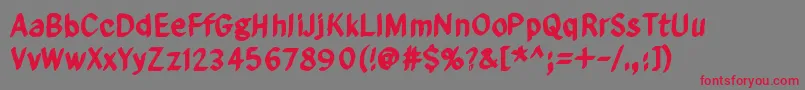 FromHereToEternityToo Font – Red Fonts on Gray Background