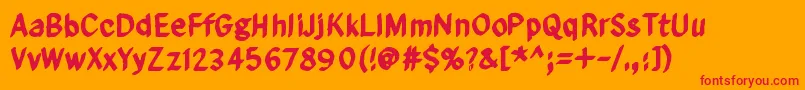 FromHereToEternityToo Font – Red Fonts on Orange Background