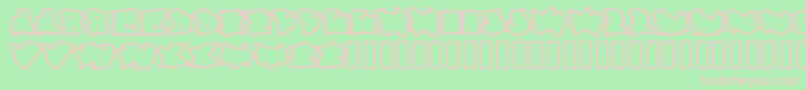 DortmundOutline Font – Pink Fonts on Green Background