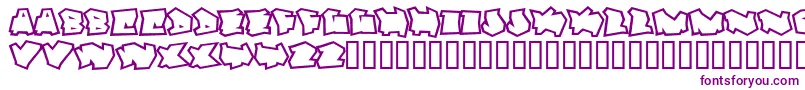 DortmundOutline Font – Purple Fonts on White Background