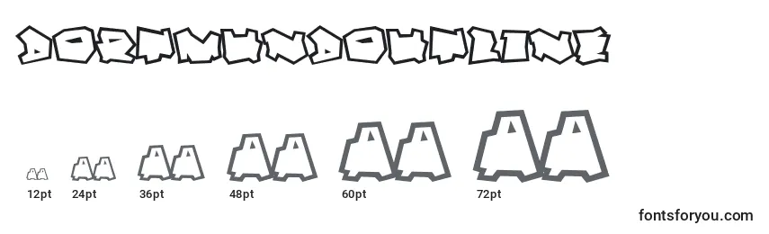 DortmundOutline Font Sizes