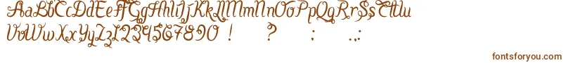 Fatchu-Schriftart – Braune Schriften auf weißem Hintergrund