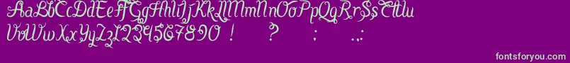 Fatchu Font – Green Fonts on Purple Background