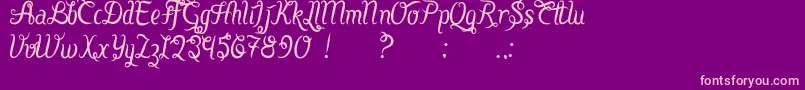 Fatchu Font – Pink Fonts on Purple Background