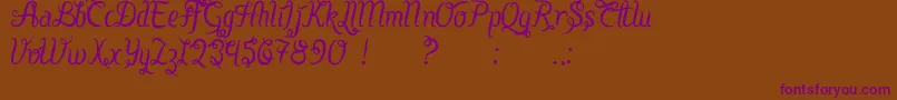 Fatchu Font – Purple Fonts on Brown Background