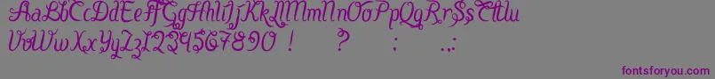 Шрифт Fatchu – фиолетовые шрифты на сером фоне